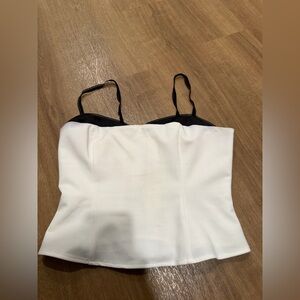 Reformation Black and White Camisole Top